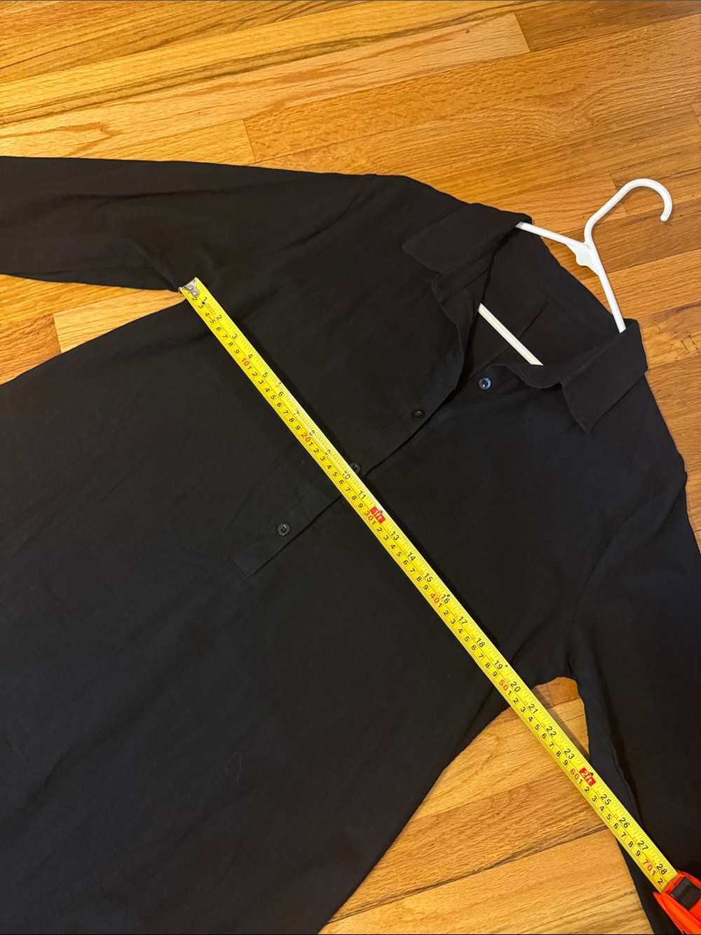Valera Classic Linen Black Long Shirt Dress - Women's size large NWOT - Picture 10 of 13